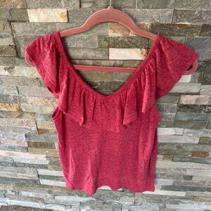 Old navy  Red Ruffle Blouse